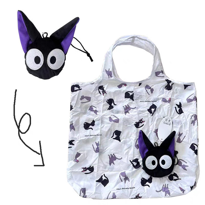 GHIBLI Totoro Kiki Studio Shopping Tote Bag Tas Belanja ORI