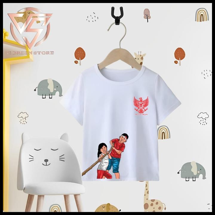 Baju Anak 17 Agustus Kemerdekaan Kaos Katun 17 Agustus Premium 2Th-12Th