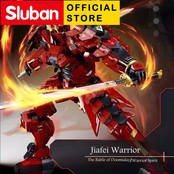 Salee Mainan Brick Sluban Robot Kai Samurai Mecha B1183