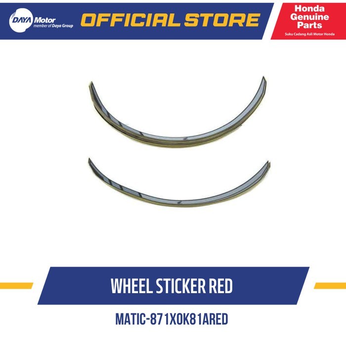 871X0K81ARED Sticker Velg (Wheel Rim Sticker) Merah Matic
