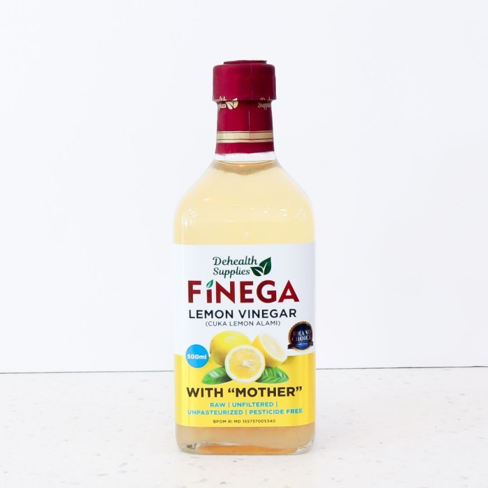 

500Ml Cuka Jeruk Limun, Lemon Vinegar - Dehealth Supplies
