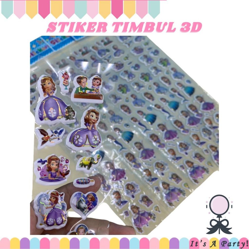 

Stiker karakter stiker timbul 3d stiker maianan anak cewe cowo