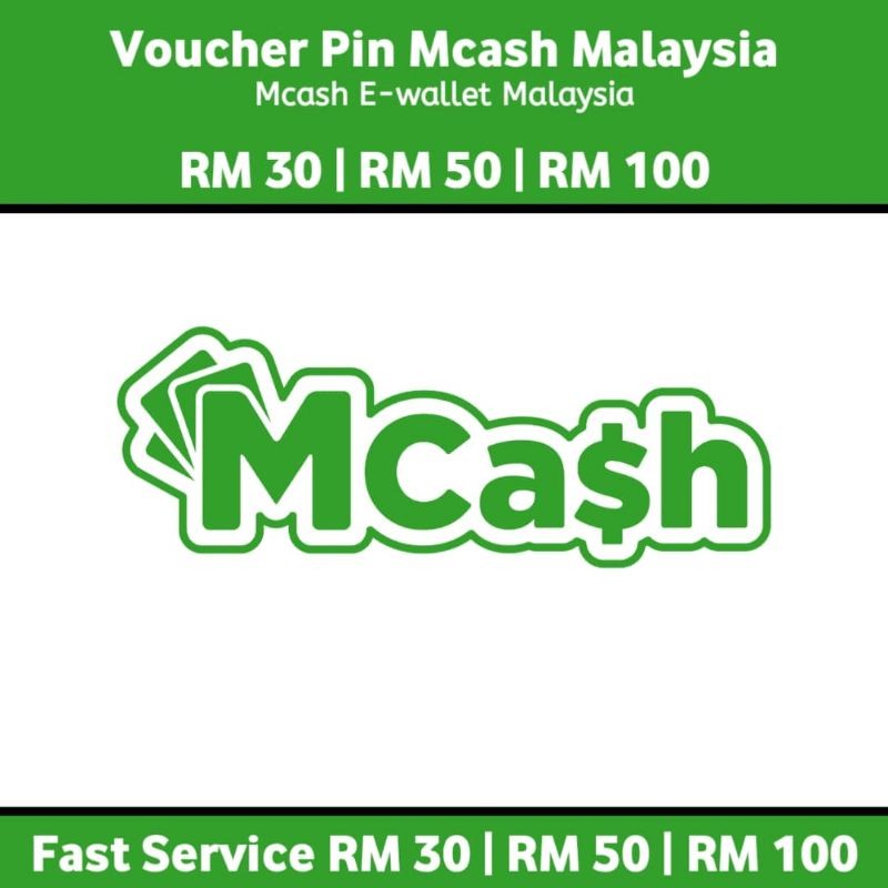 Mcash Malaysia Voucher Pin RM30 RM50 RM100