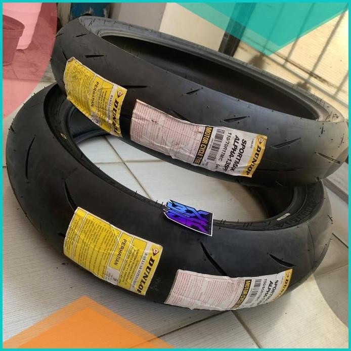 BAN DUNLOP SPORTMAX ALPHA 13SP RING 17 110 70 150 60 MADE IN JAPAN 11O