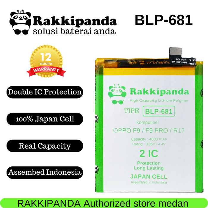TERBARU - BATERAI RAKKIPANDA BLP681 FOR OPPO F9 / OPPO F9 PRO / OPPO R17