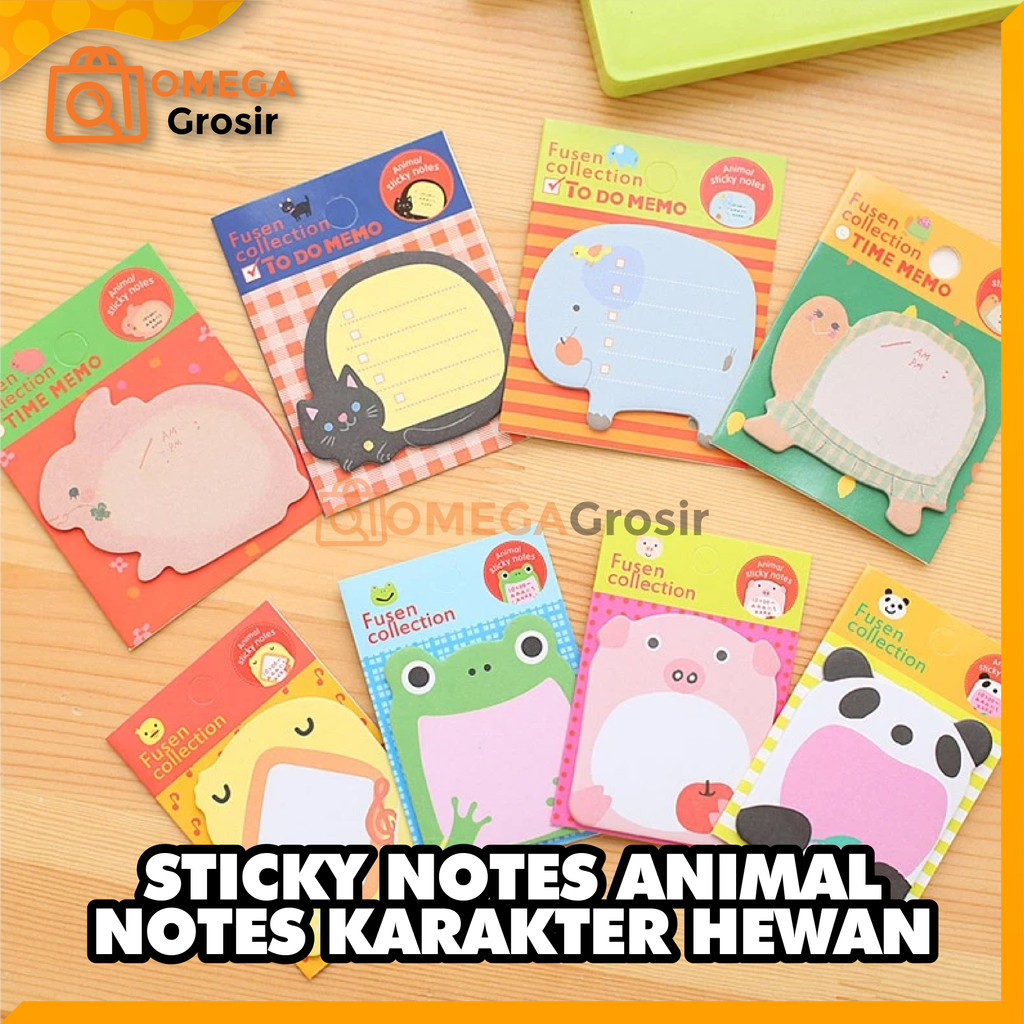 

OG Note Memo Sticky Note Karakter Binatang Lucu Tempelan Catatan