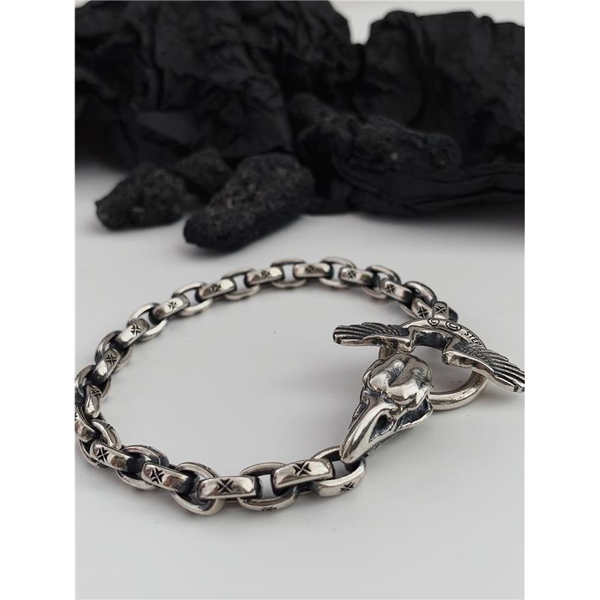 Retro925Gelang Perak Sterling Mendominasi Punk, Gelang Pria