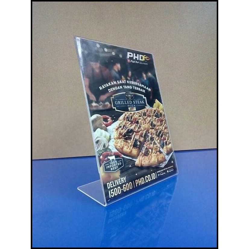 

TERMURAH (ADDA) F4 ACRYLIC TENTCARD/NOMOR MEJA ACRYLIC/PAPAN NAMA /TEMPAT BROSUR !