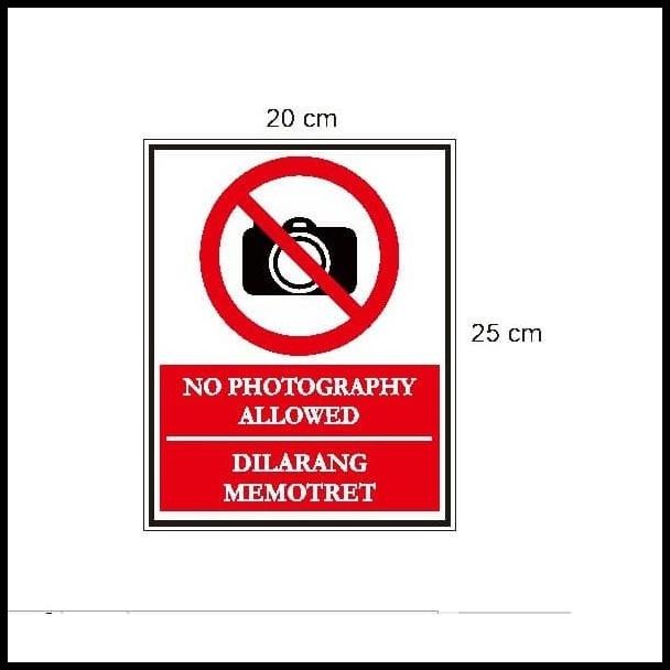 

HOT DEAL STIKER VINYL DILARANG MEMOTRET NO PHOTO ALLOWED SAFETY SIGN K3 INFO !!!!!!