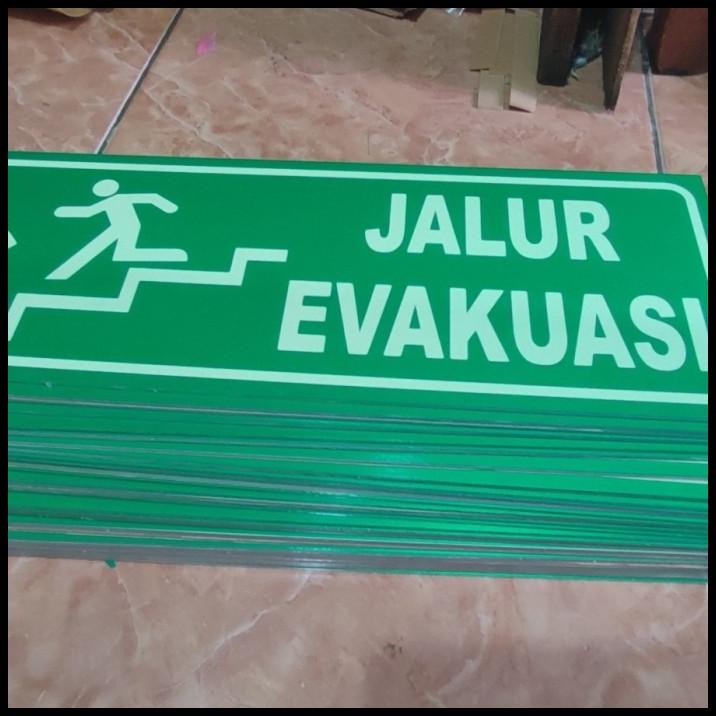 

BEST DEAL ACRYLIK JALUR EVAKUASI GLOW IN THE DARK 40X15 CUSTOM !!!!!