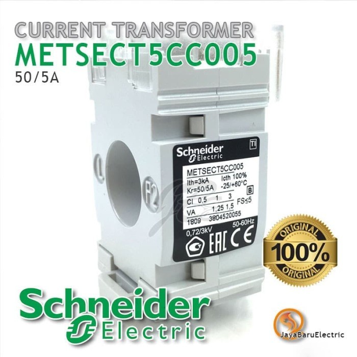 Current Transformer Ct Schneider 50A 50/5A Metsect5Cc005