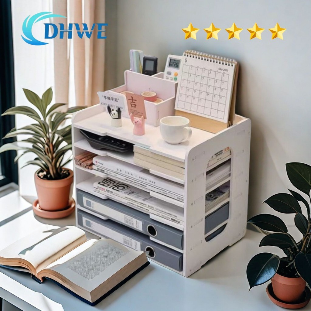 Dhwe Rak File Organizer Penyimpanan Kertas Hvs Surat Dokumen Serbaguna Gratis Ongkir