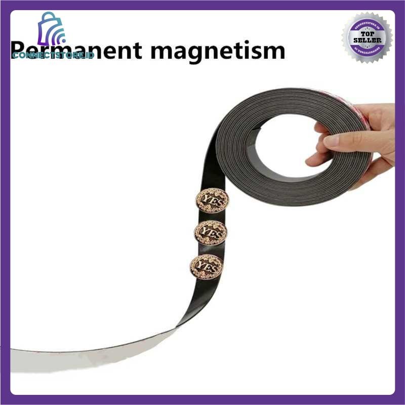 Lakban Karet Magnetik Adhesive Stiker 2M 10mm - Hitam