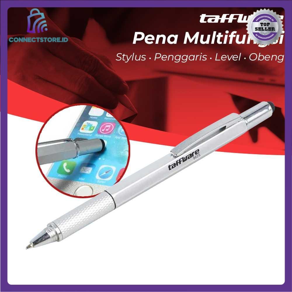 

Pena Multifungsi Plastik Stylus + Penggaris + Level + Obeng-Silver