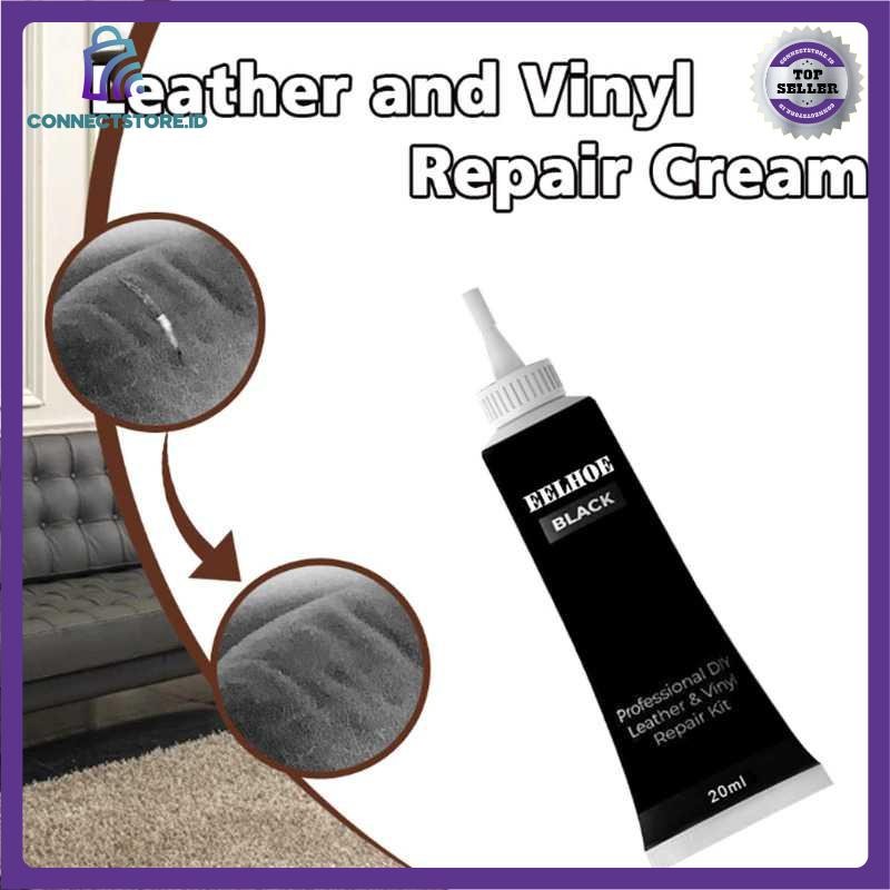 Krim Dempul Filler Reparasi Jok Kulit Mobil Repair Liquid 20ml - Hitam