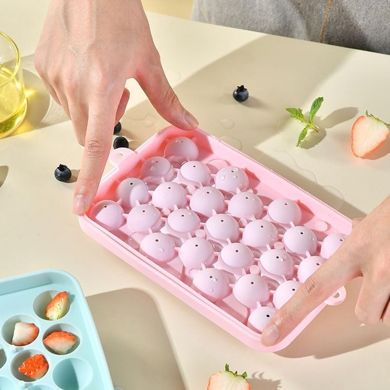 

Cetakan Es Batu Silikon Bulat 25 Grid Ice Cube Mold BPA Free - HX1 - Pink | PBV