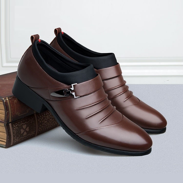 [Produk Terbaru] Cod Import Sepatu Pantofel Pria Cowok Pantofel Tanpa Tali Kerja Kantor Formal Slip