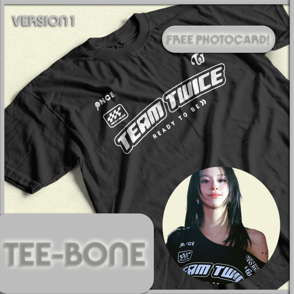 TEEBONE - TWICE "TEAM TWICE" SHIRT [Artis Musik Berkualitas Tinggi T-shirt Unisex Kasual] |fxeqbzTV|