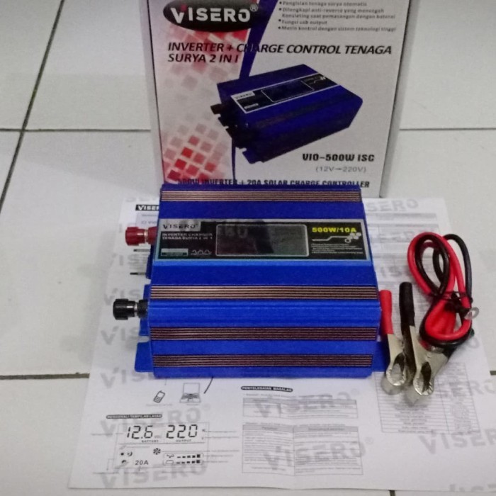 Promo Visero Inverter 500W 12V Plus Charger Controller 20A