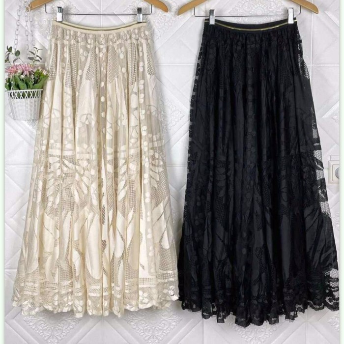 Rok Tutu Panjang /Rok Panjang Wanita Khusus Warna Putih