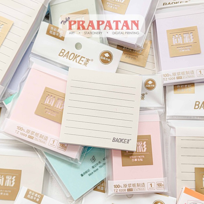 

Baoke Pastel Sticky Note Tz Notes Memo Tempel #Original