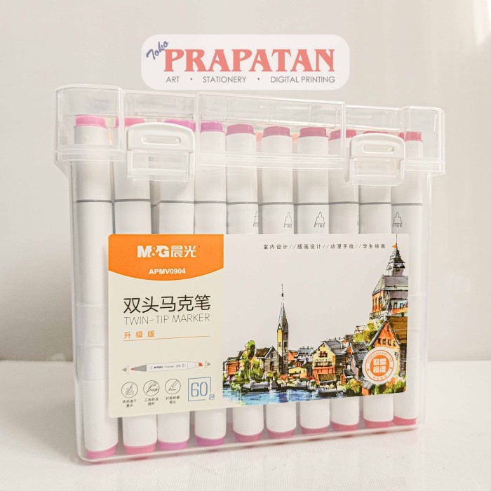 

M&G Twin Tip Marker Set Apmv0901 Spidol Warna #Original