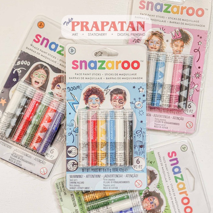 

Snazaroo Face Paint Stic Set 6C Cat Wajah #Original