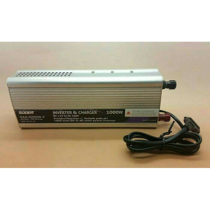 Power Inverter With Charger Aki 1000Watt 12V Berkuwalitas Handal
