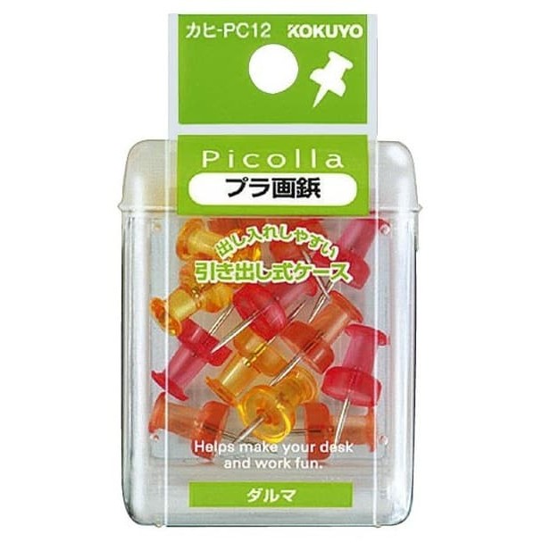 

Kokuyo Picolla - Kahi-Pc12 - Push Pin Mixed Color #Original