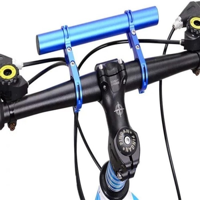 HEMAT Tambah Rak Bracket Extender Stang Sepeda tempat Asesoris HP Lampu