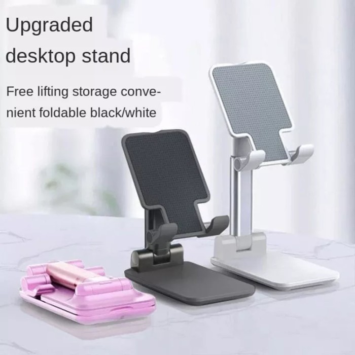 TERMURAH [Checkout Rp1000] HOLDER FOLDING DEKSTOP TELESCOPIC L305 / STAND HP / TABLET Gudang
