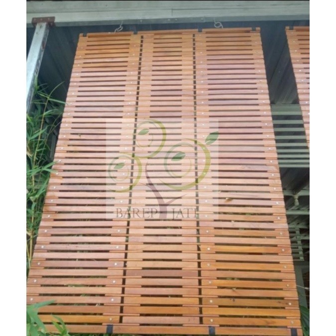 READY STOKKK KERAI TIRAI GULUNG KAYU JATI PENUTUP TERAS - BAREP JATI