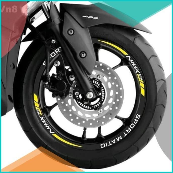 cutting stiker lis velk motor yamaha NMAX WARNA KUNING-PUTIH 11OKTZ4 p