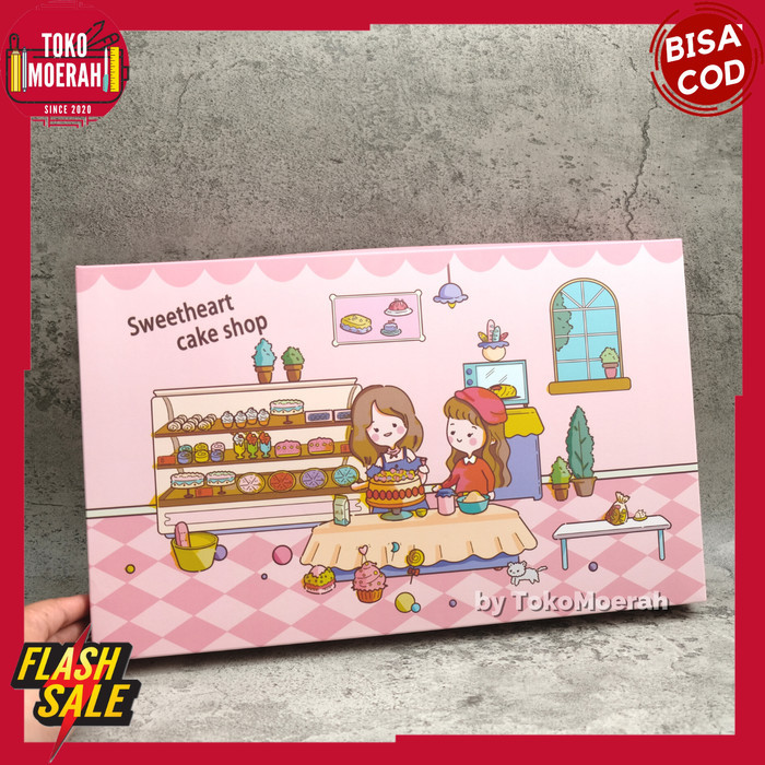 

Paket Jurnal 7 In 1 Sweetheart Cake Shop Kado Alat Tulis Sweet Heart