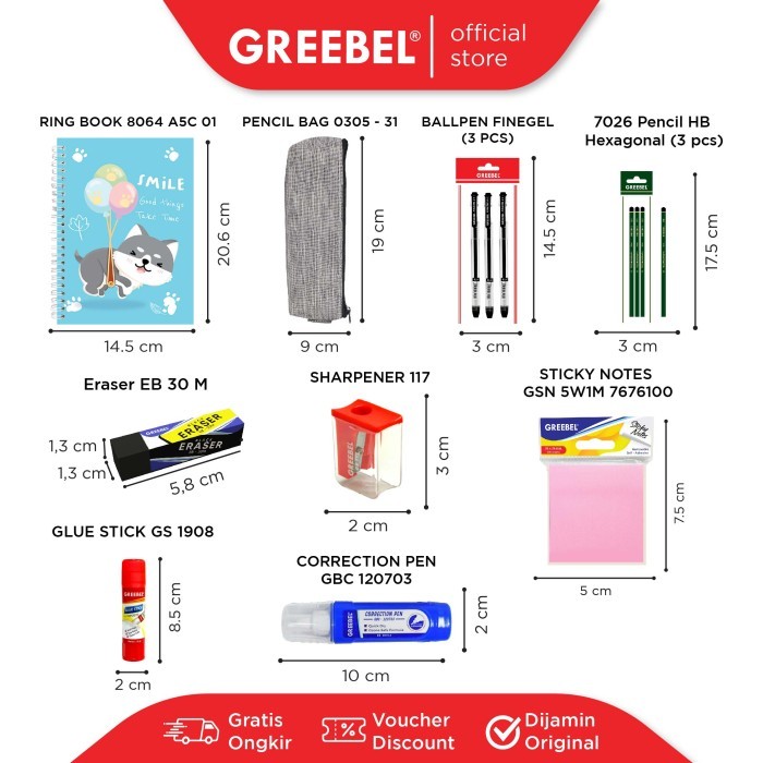 

Greebel Paket Journal /Nyatet Paage/ Paket Alat Tulis Untuk Menyatat