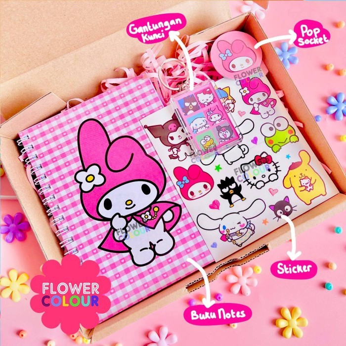 

Paket Alat Tulis Hello Kitty Pompurin Hampers Melody Cinnamoroll