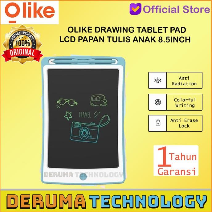 

Olike Drawing Tablet Pad Writing LCD Papan Tulis Gambar Anak 8.5inch H32T