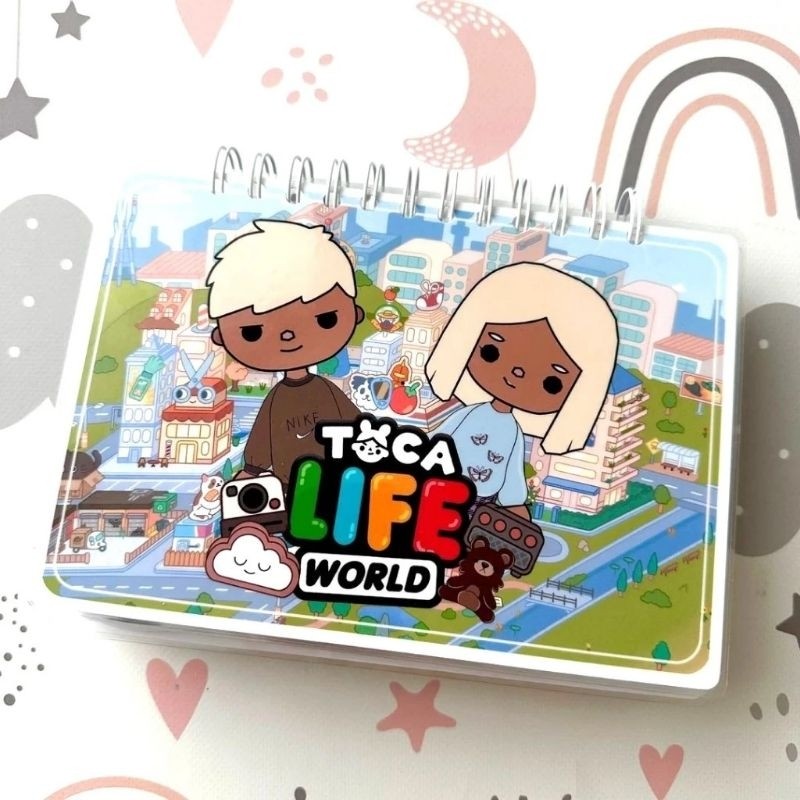 Boneka Kertas Toca Boca Life World Rumah Boneka/Buku Sibuk/Permainan Velcro/Mainan Anak-anak/Patung 