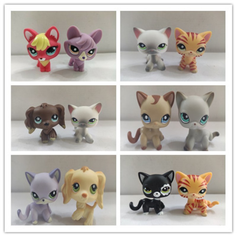 Littlest Pet Shop 2 pcs/lot Mainan Hewan Peliharaan LPS Action Figure Mainan Anak Seri02 |qxIOrokD|