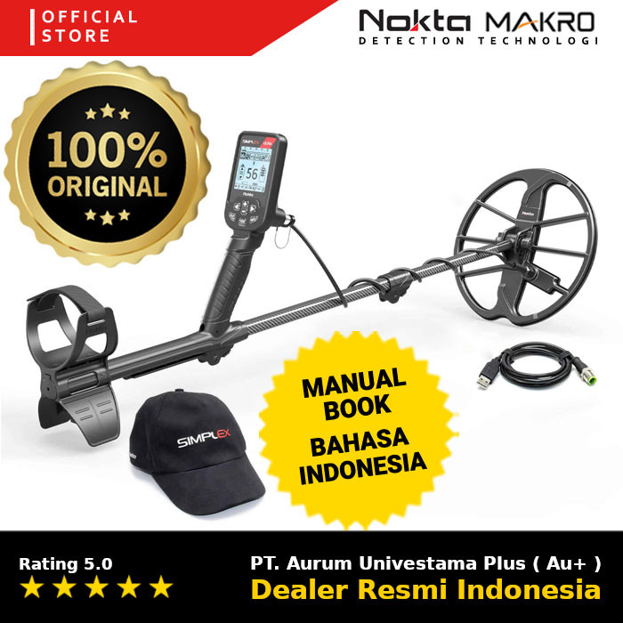 Metal Detektor Nokta Simplex Ultra Basic Metal Detector Emas & Harta Karun  Alat Pencari Harta Karun