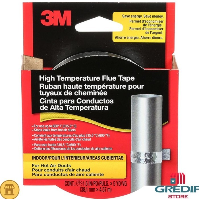 

TERMURAH - 3M High Temperature Flue Tape Lakban Temperatur Suhu Tinggi Anti Panas