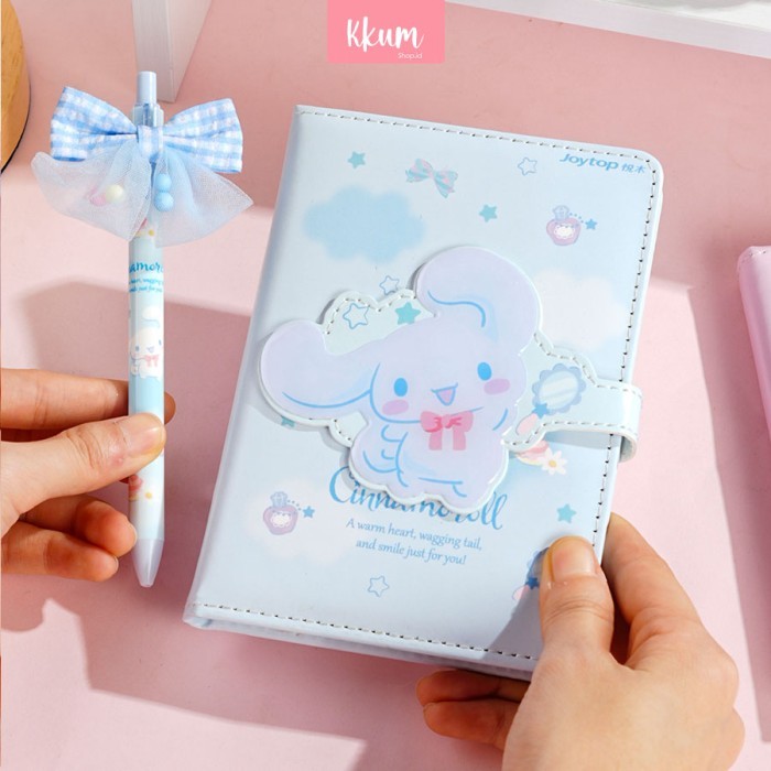 

Jurnal 1 Set Diary Sanrio/ Buku Tulis Hadiah Anak Lucu Magnet Memo Kuro Cinnamoroll Melody