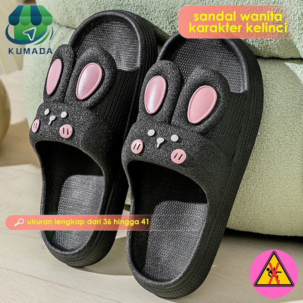 Sendal wanita kekinian kondangan Pria Wanita Karet Jely Sendal tahan lama Anti Slip