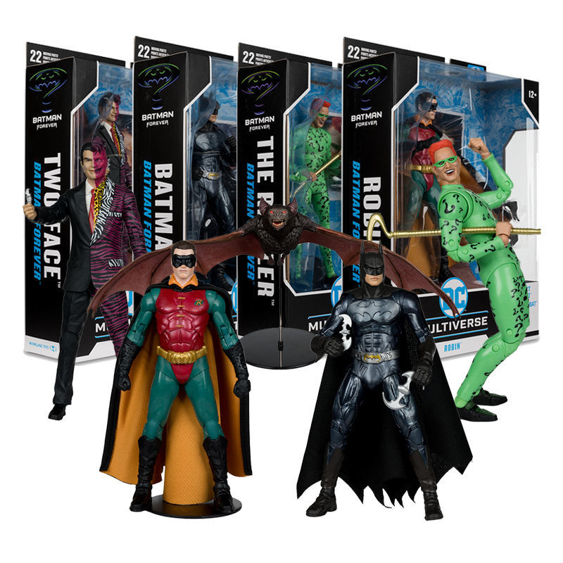 McFarlane DC Batman Forever Batman Robin The Riddler Two-Face 7 Inci |we8TAIZn|