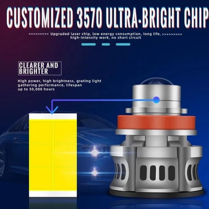 Grosir Lampu Led H11 H8 Foglamp Mobil Laser Projektor Projie Putih Kuning