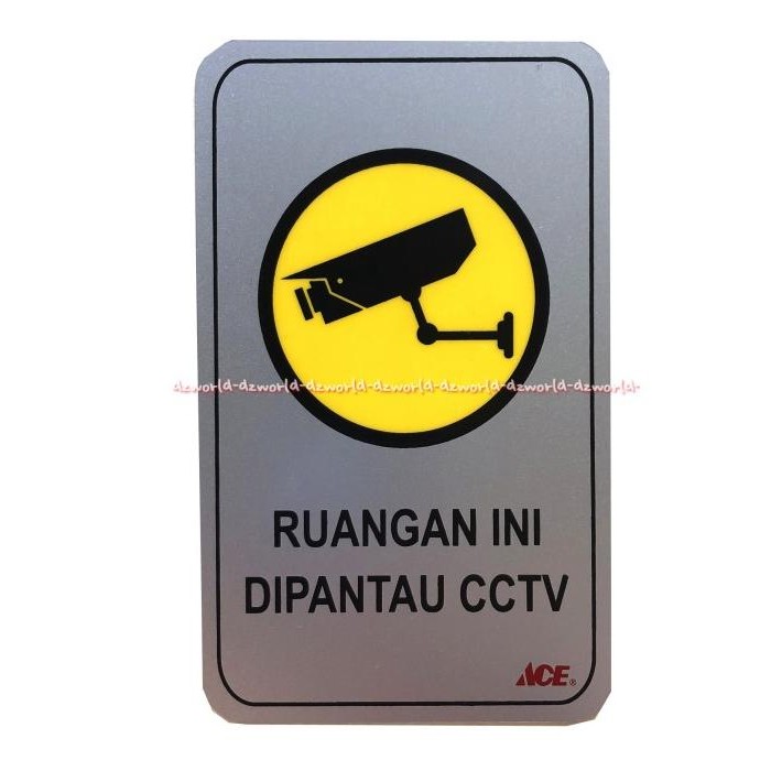 

Ace Sticker Ruangan ini Dipantau CCTV stiker Abu Grey Stiker Kamera