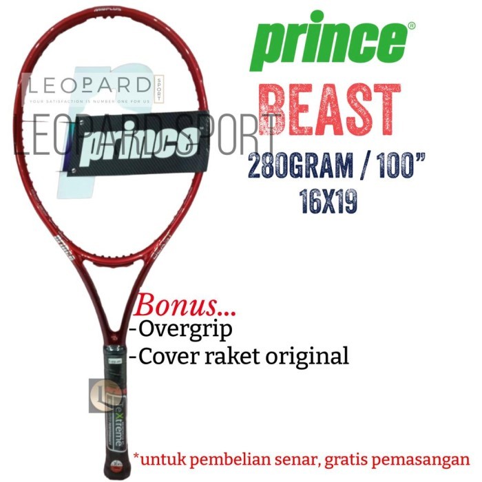 Raket Tenis Prince Beast Berat 280gr 100" / Raket Tenis Prince