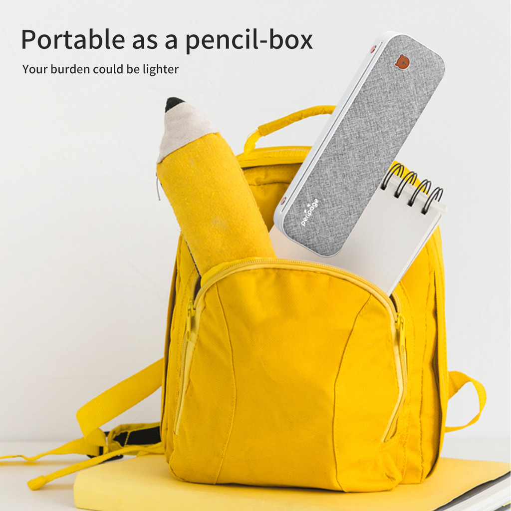 

PeriPage A4 Paper Printer Direct Thermal Transfer Wirless Printer Mobile 210mm Mini Mobile Photo Printer USB BT Connection with 1 Roll Thermal Paper Support 2''/3''/4'' Paper Widt