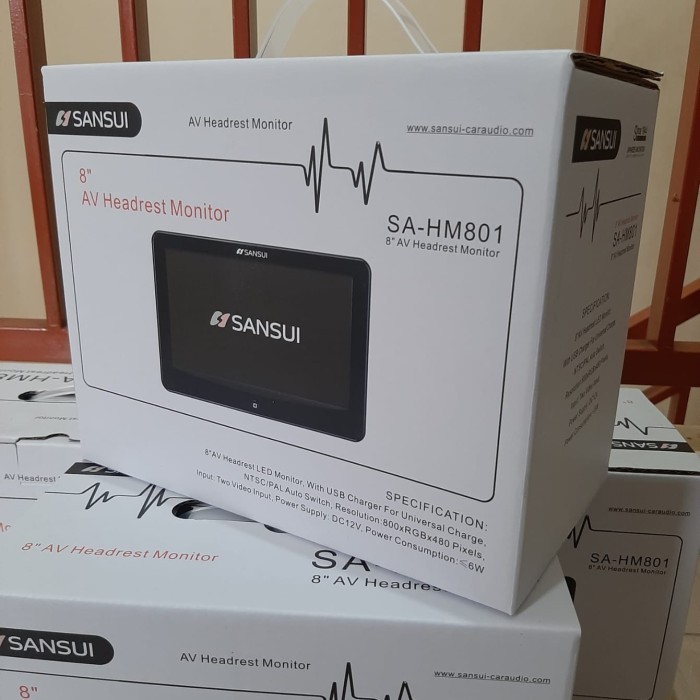 Tv Belakang Mobil Headrest Clip On Sansui