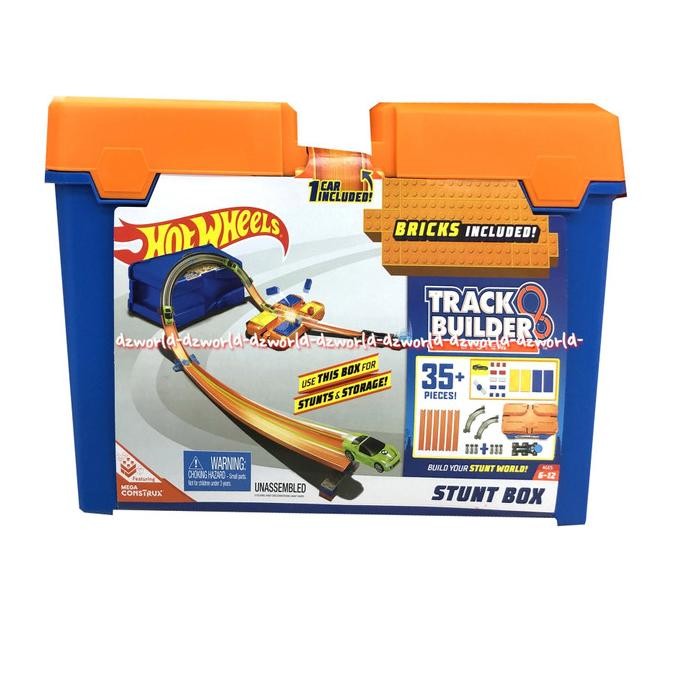 

Hot Wheels Track Builder Stunt Box 35pcs Brick Included Mainan Anak